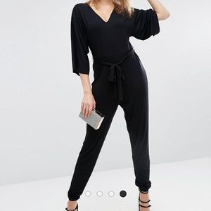 ASOS Tall Belted Jersey Jumpsuit w/ Kimono Sleeves
