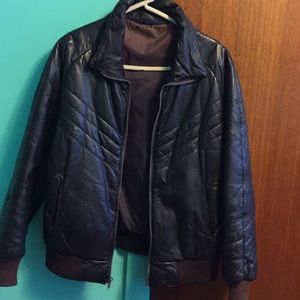 Dark Brown Bomber Jacket