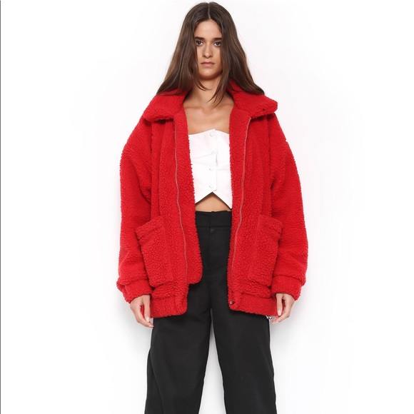 i am gia red pixie coat