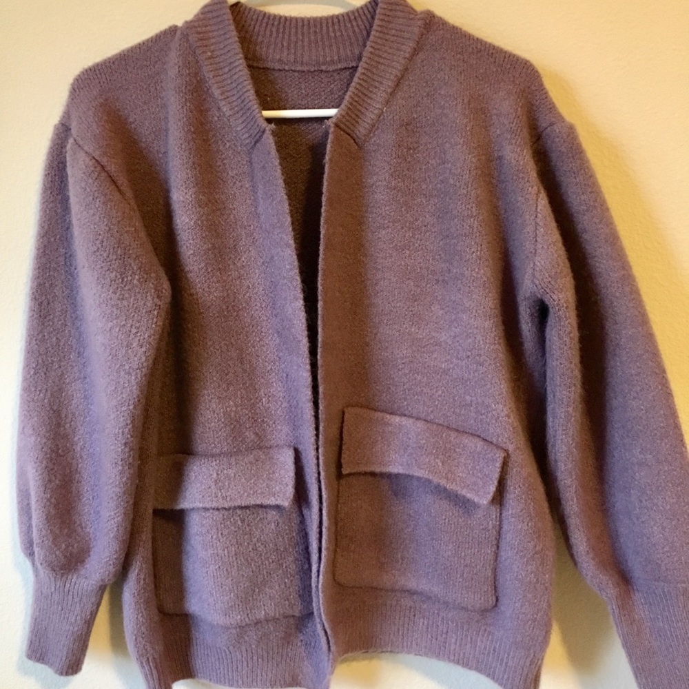 🔥MAUVE OPEN CARDIGAN