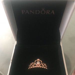Pandora Rose gold princess ring