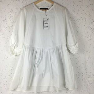 Zara Woman Sz Medium Peasant Dress NWT