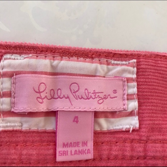 Lilly Pulitzer Pink Palm Beach Fit Corduroy Skirt - Picture 4 of 6
