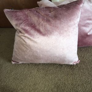 2 Large, Velvet pink decor pillows