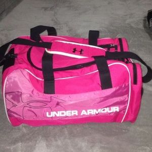 Pink Under Armour duffle bag