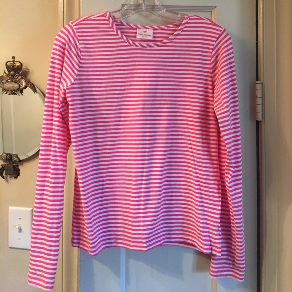 Long Sleeve Striped Long Sleeve Knit Shirt
