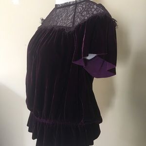 Free People velvet top