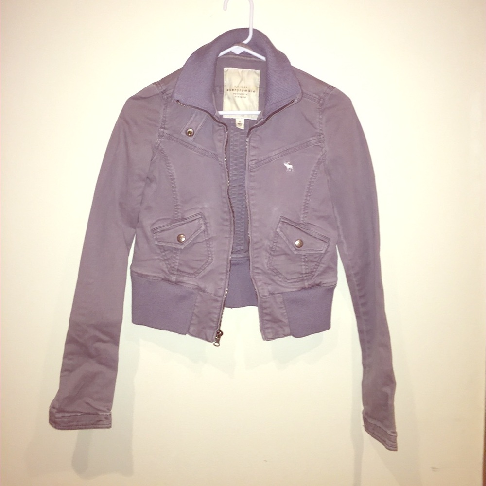 Gray jean Abercrombie kids jacket