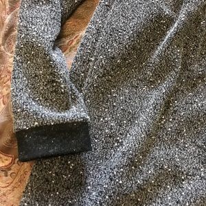 Black grey winter dress