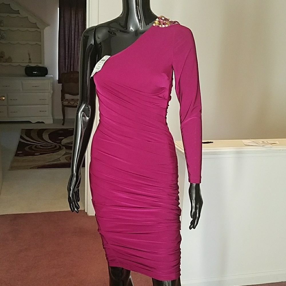 CACLVE ORCHID SOLID MJ CLUB DRESS