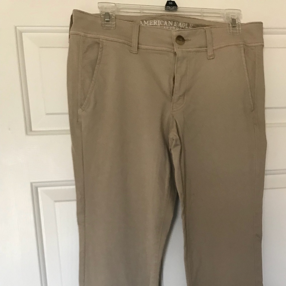 America Eagle bootcut khaki pants