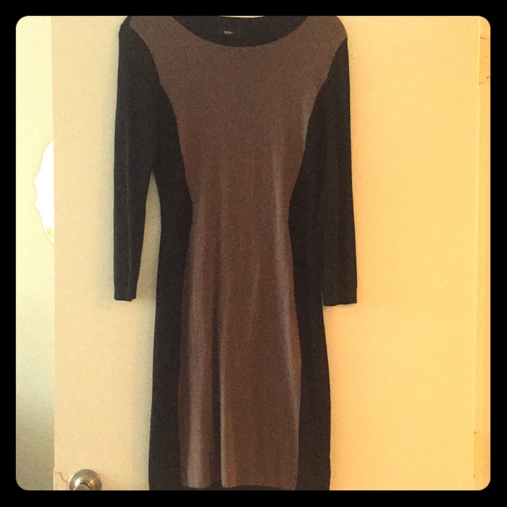 Black and brown winter dress
