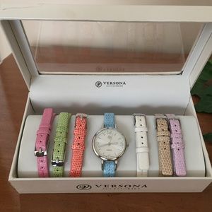 Versona interchangeable band watch set