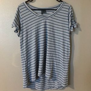 Blue and White Striped Shirt | Anthropologie | L