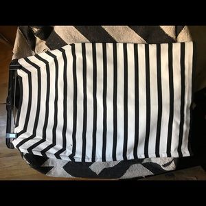 Zara high waisted striped pencil skirt