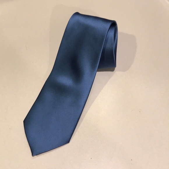 Puccini Dusty Blue Silk Necktie - Picture 1 of 3