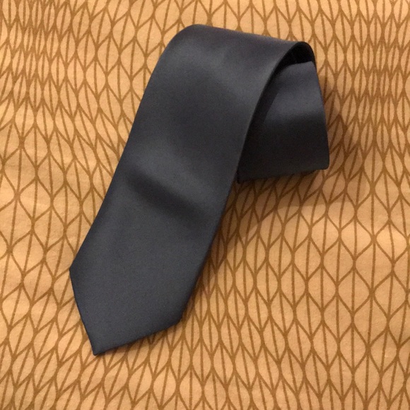 Puccini Dusty Blue Silk Necktie - Picture 3 of 3