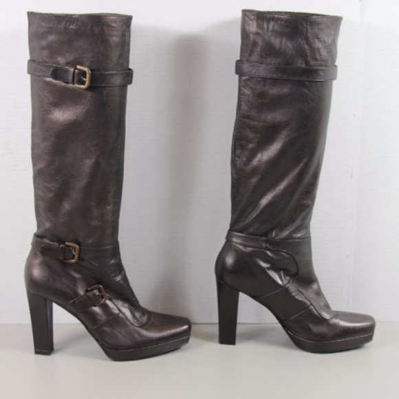 Plum Brown Stuart Weitzman Knee High Boots Sz 9.5 - Picture 1 of 6