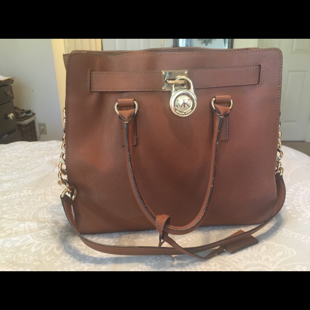 Micheal Kors Hamilton large Purse Brown