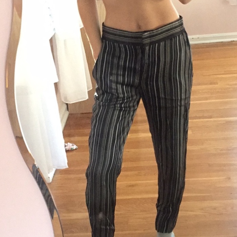 Vertical striped groovy pants!