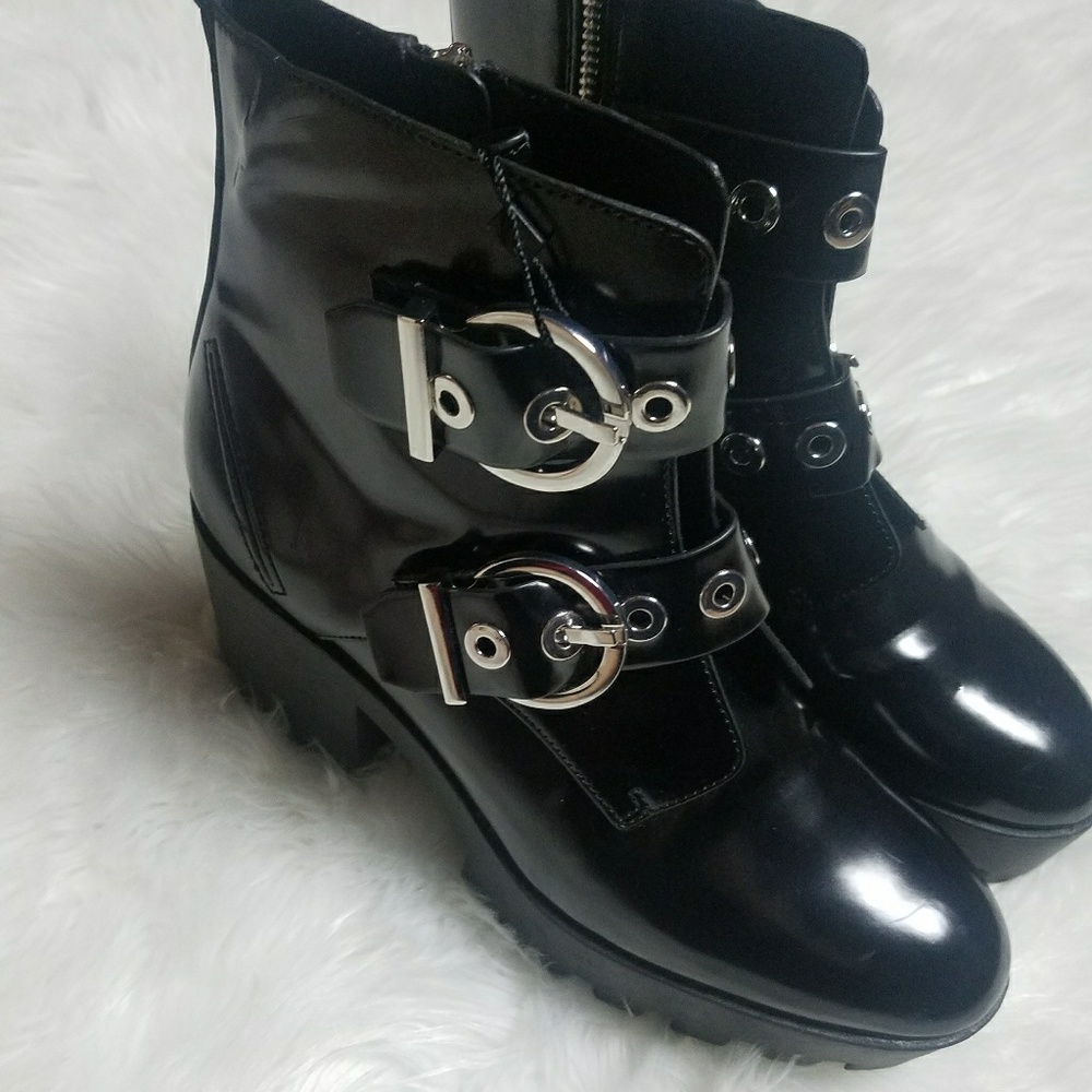 Zara platform black ankle boot size 9 39 - Picture 3 of 6