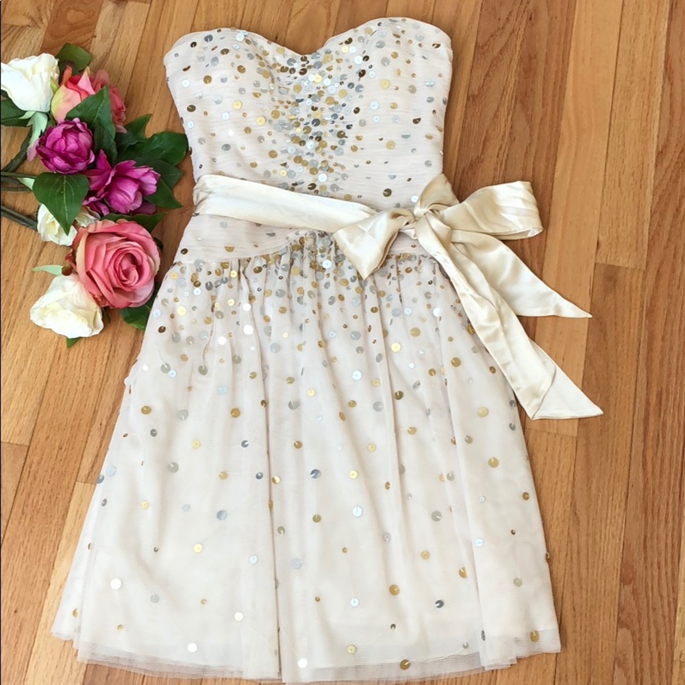 BCBGMaxazria formal Prom cocktail strapless dress sz 0