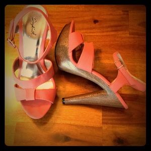Qupid Peach Platform Sandals