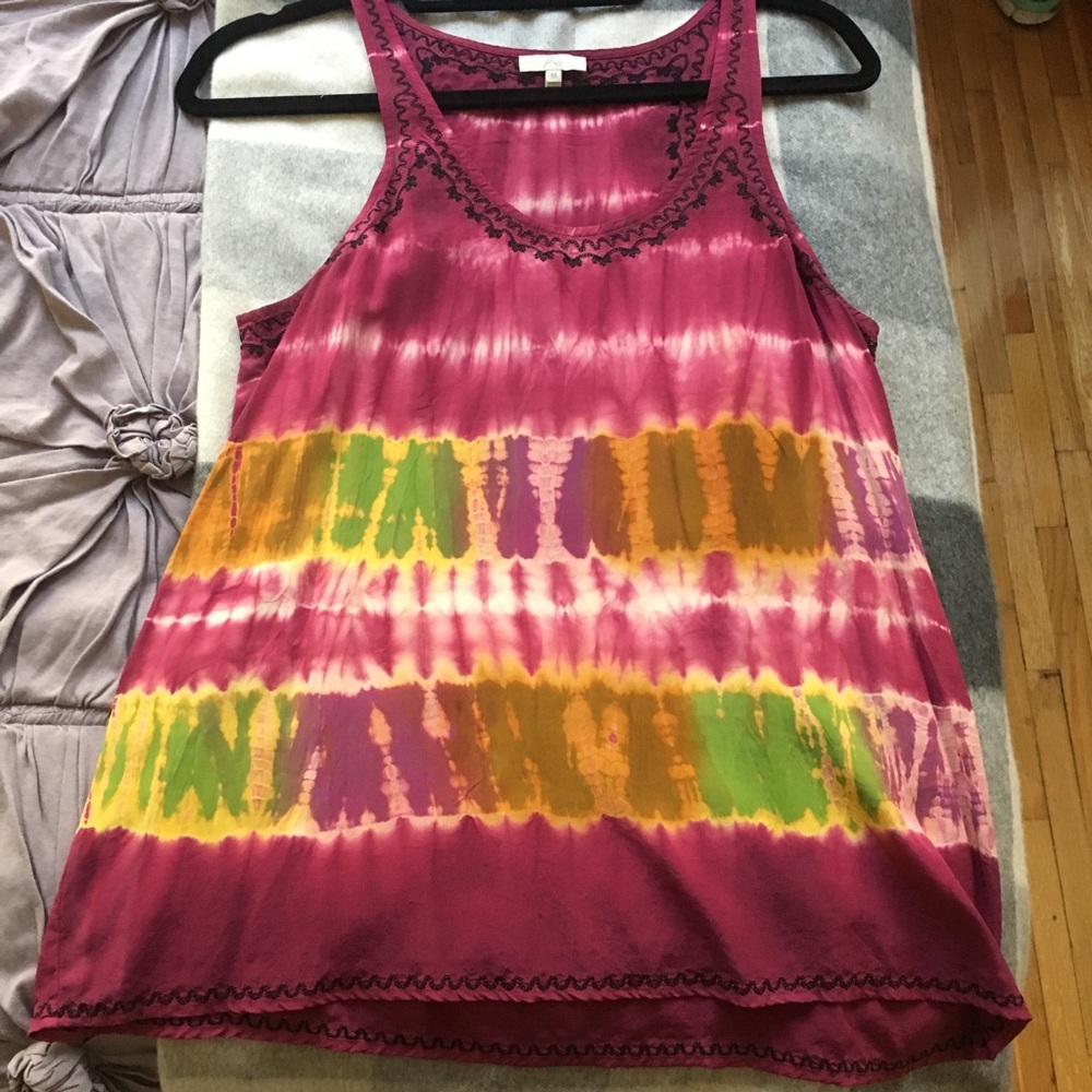 Joie tie dye silk top