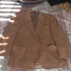 Stanford Camel Hair, Wool & Nylon Blazer - 42R