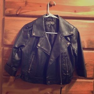 Black leather jacket