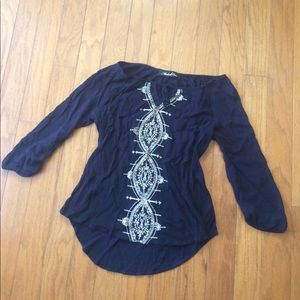 *$3 add-on* Modish One Embroidered Blouse small