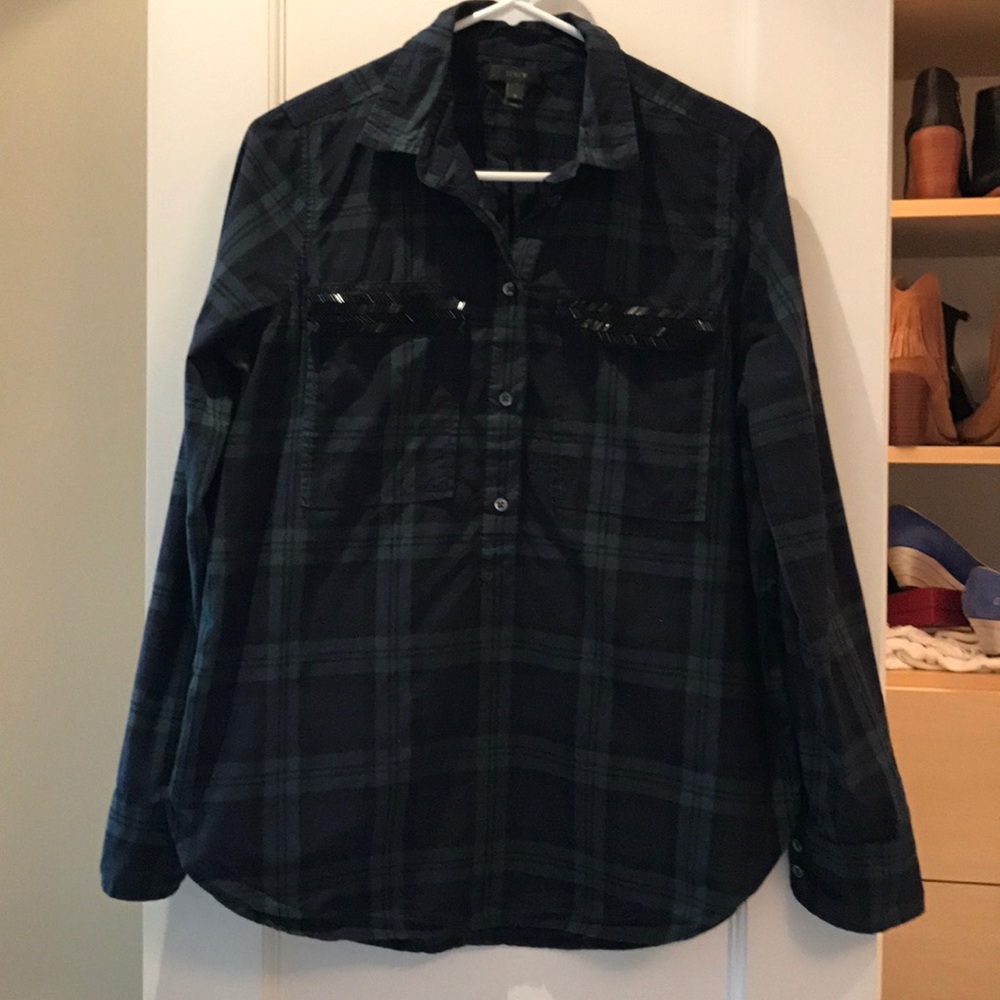 J.Crew plaid blouse