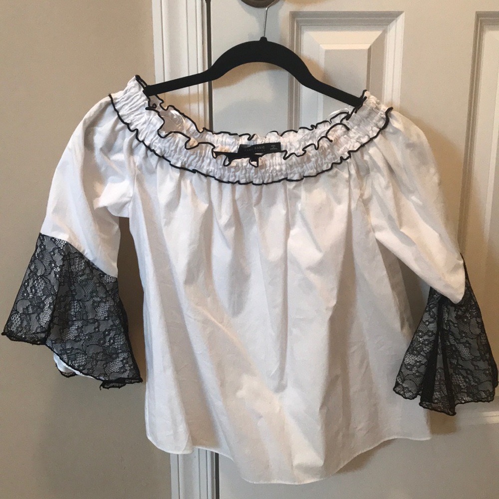 Zara Combined Ruffled Blouse