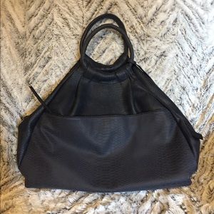Navy blue handbag