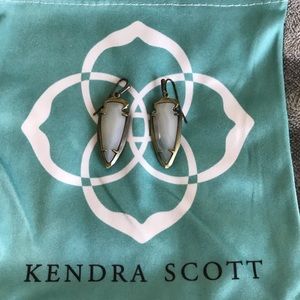 Kendra Scott Katelyn White Banded Agate Earrings