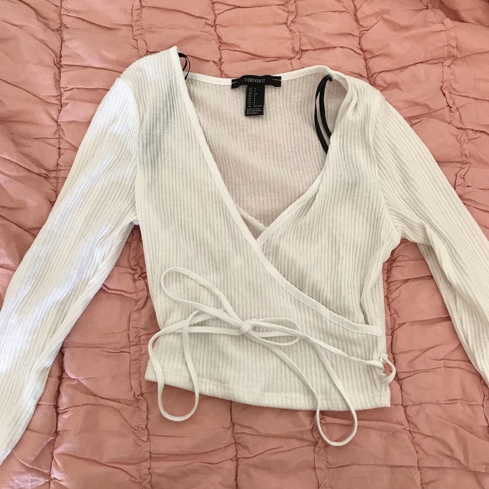 Tied wrap crop top