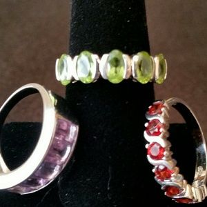 Peridot Gemstone Sterling Silver Ring