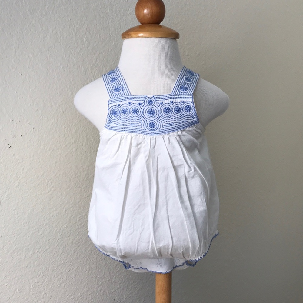 NEW Pure Baby Girl Organic Embroidered bodysuit