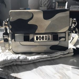 Proenza Schouler PS11 MiniClassic White/Gray Camo