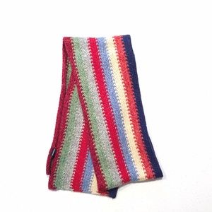 Abercrombie & Fitch holiday striped shimmer scarf