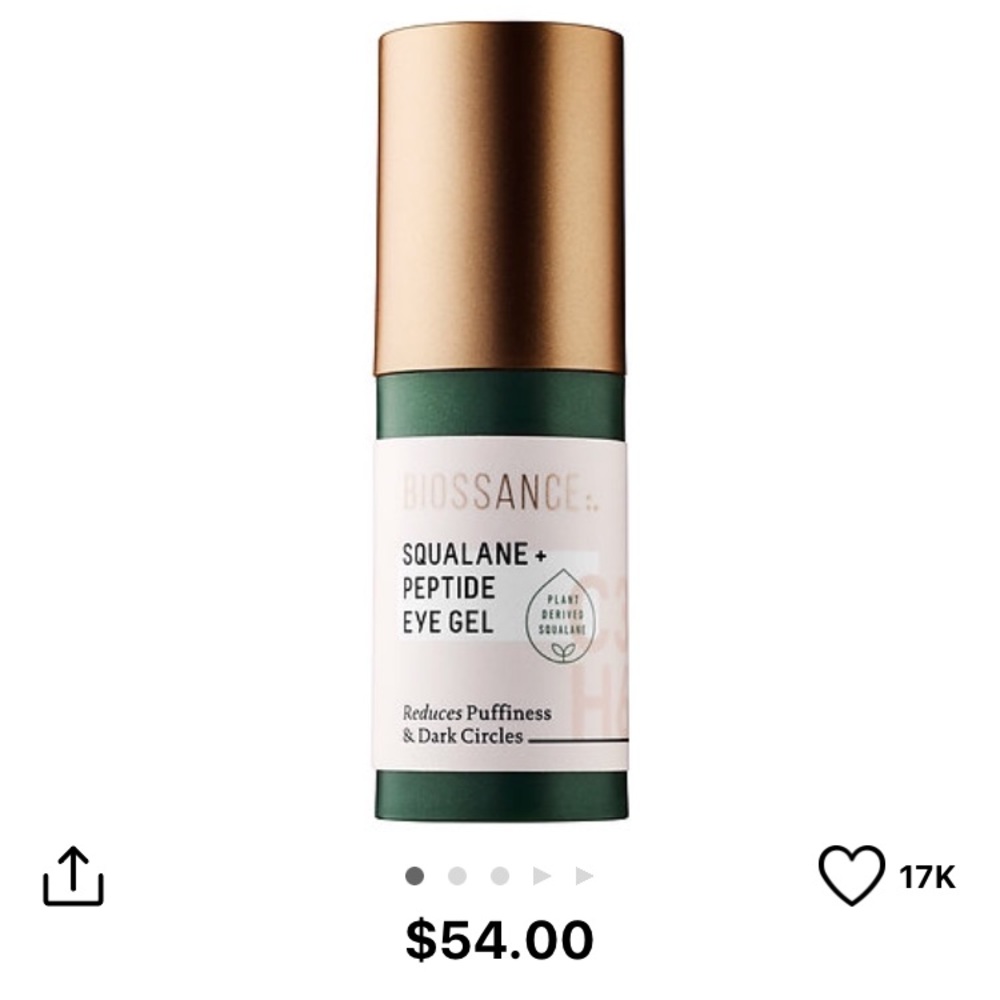 Biossance squalane peptide eye gel