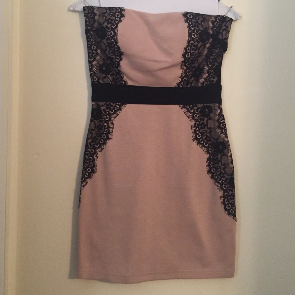 Pink Strapless Mini Dress