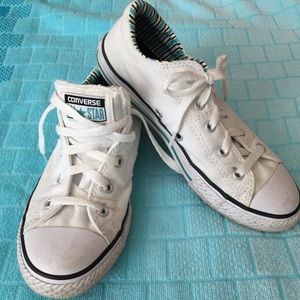 Girls Converse Aqua stripe sneakers