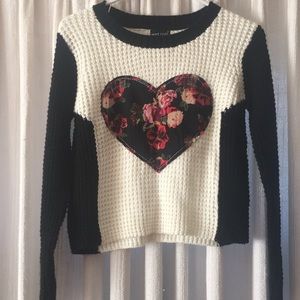 Wet seal chunky knit cropped sweater