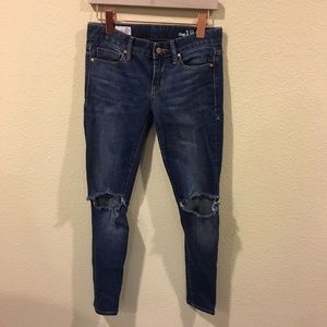 GAP always skinny ripped jeans