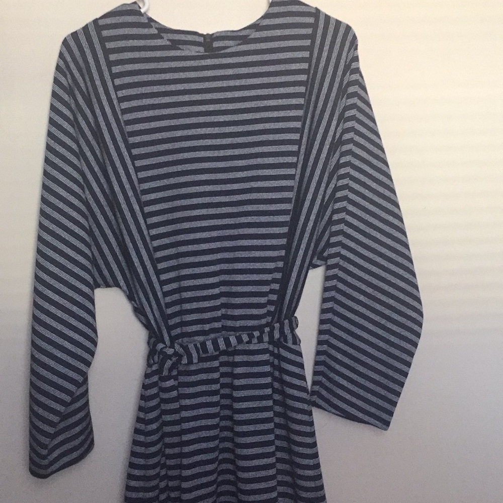 Vintage long sleeve cotton batwing dress