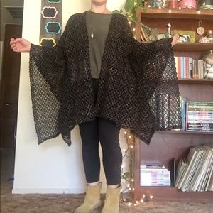 I Love S&S poncho cardigan boho festival sweater