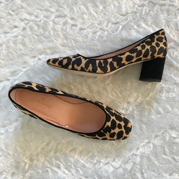 kate spade leopard pumps