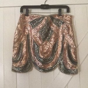 Sequin mini skirt