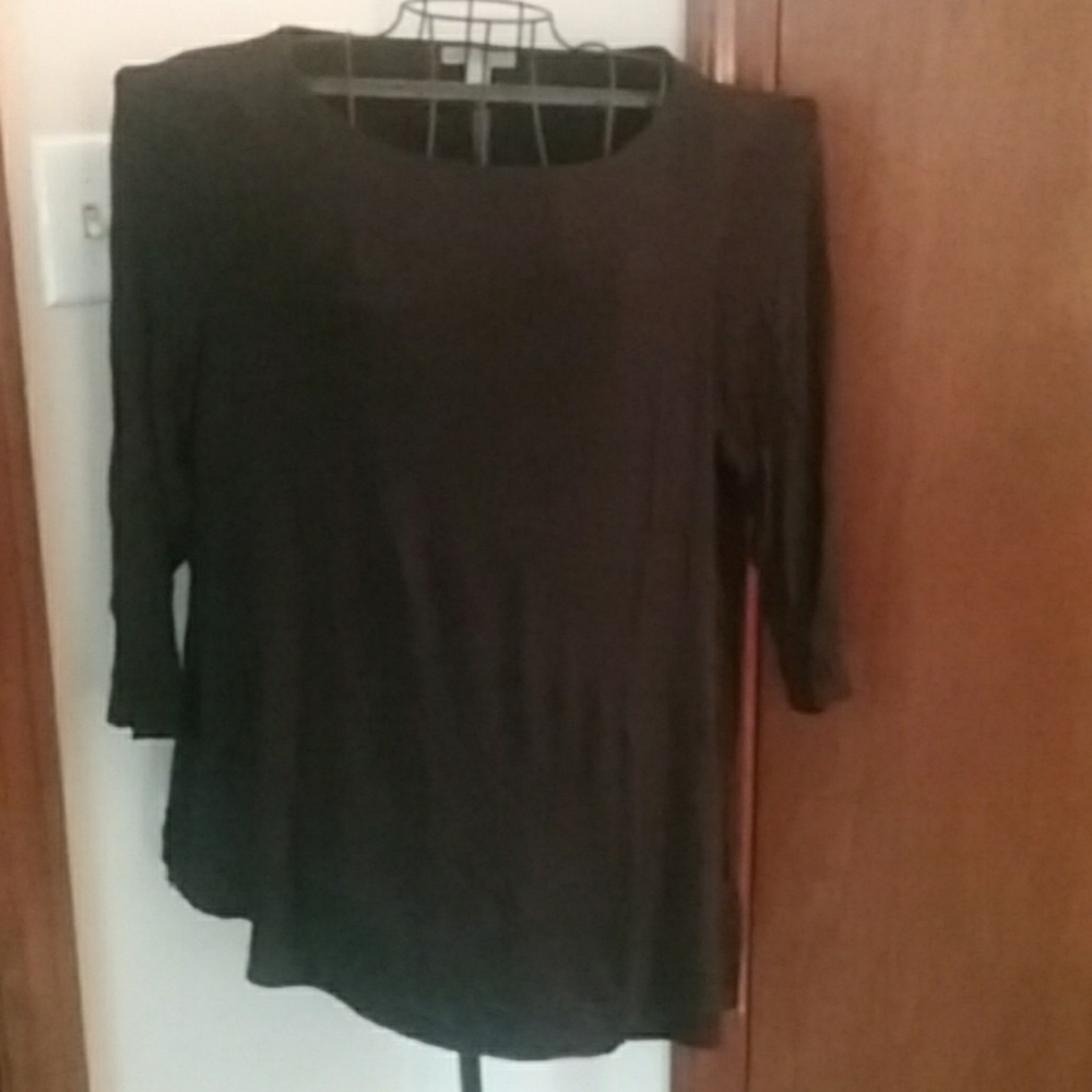 Black angled shirt